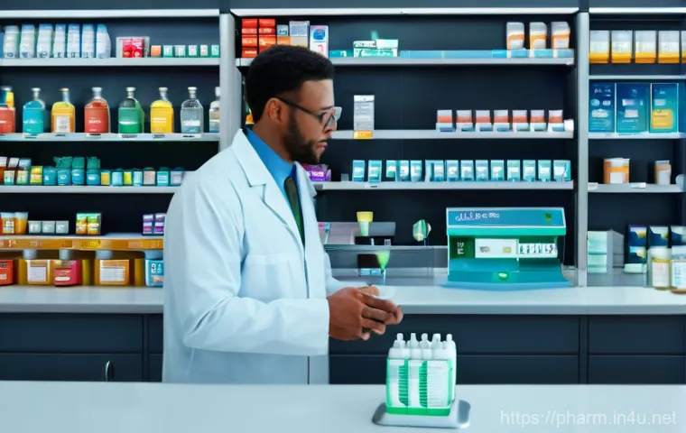 약사 직무와 최신 약물 정책 - Here are three image prompts in English, designed to capture the evolution of the pharmacist's role ...