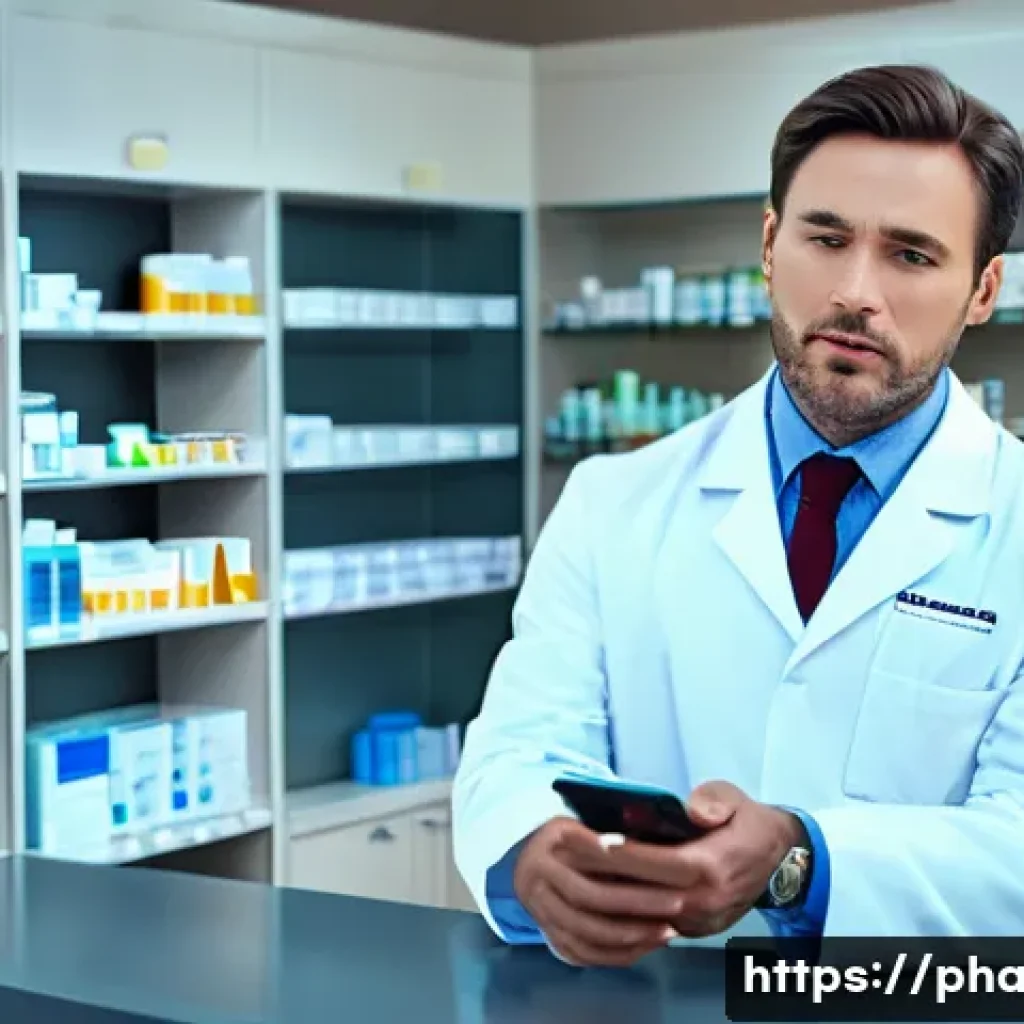 약사 업무 중 흔한 사례와 해결 방법 - **Prompt 1: Empathetic Pharmacist Explaining Medication to a Concerned Patient**
    "A brightly lit...